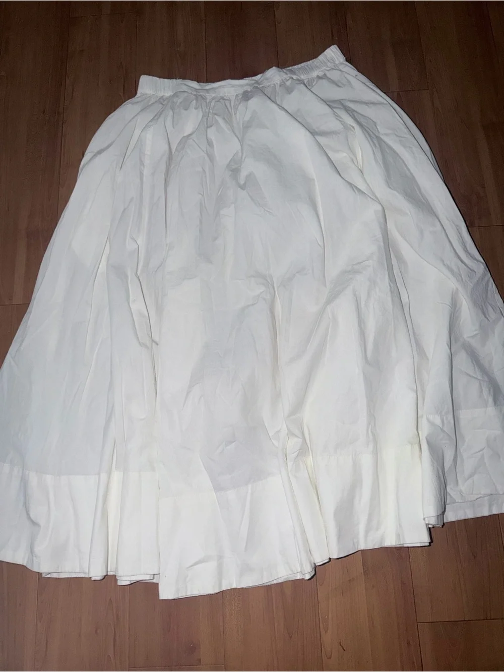 Free People Ivory Full Boho Style Midi Skirt